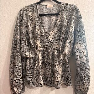 Hailey&co long sleeve formal silk shirt